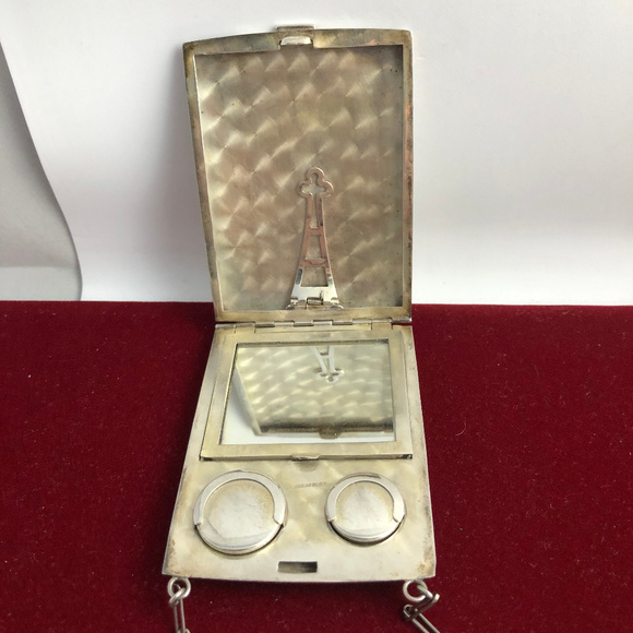 HP Vintage 925 Silver Dance Purse Compact Mirror Price is Firm - Picture 5 of 8